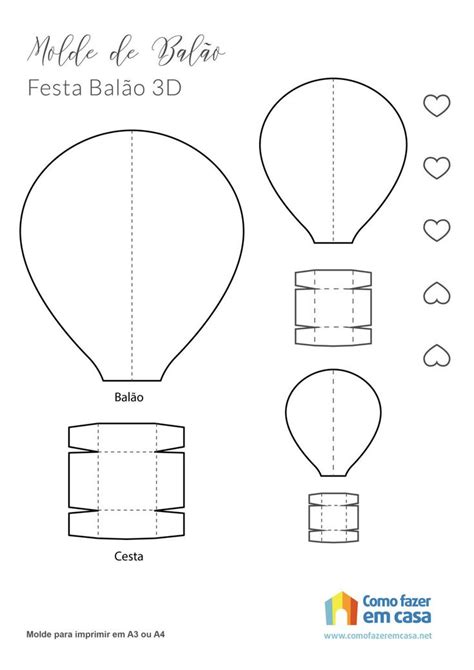 Como Fazer Balão De Papel 4 Moldes Como Fazer Em Casa Em 2020 Como