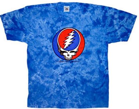 Grateful Dead Shirt Steal Your Face Blue Tie Dye Adult Tee T Shirt Grateful Dead T Shirts