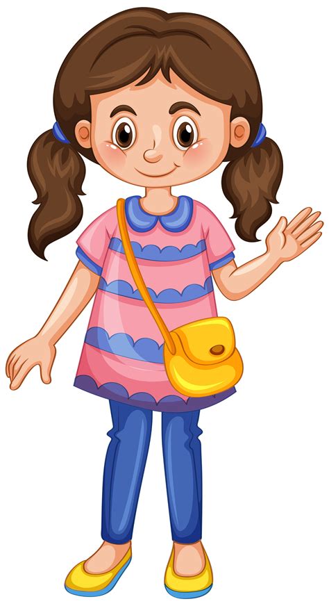 Little girl waving hand 549886 - Download Free Vectors, Clipart Graphics & Vector Art