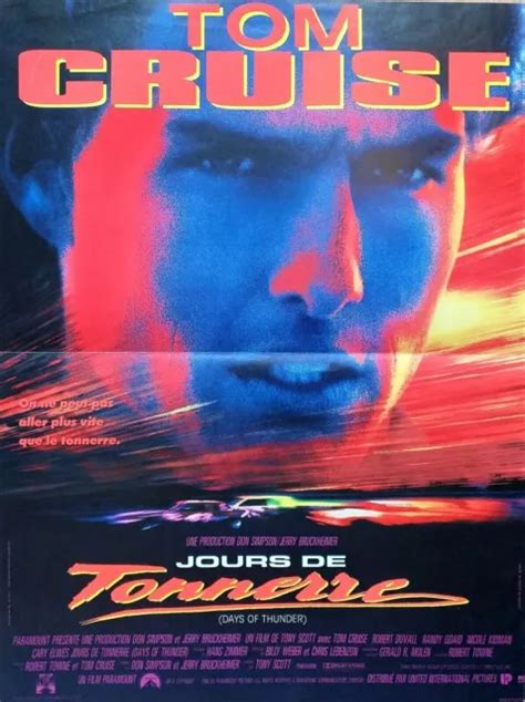 AFFICHE CINÉMA JOURS DE TONNERRE Tom Cruise Nicole kidman 40 x 60 cm