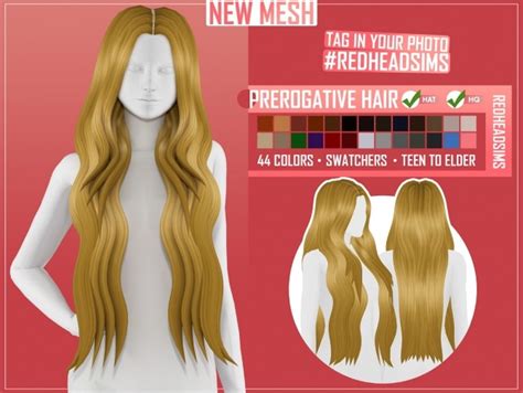 Prerogative Hair By Thiago Mitchell At Redheadsims Sims 4 Updates