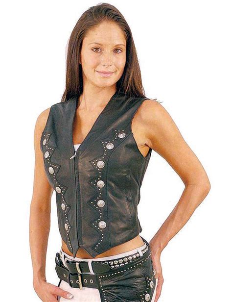 Zip Front Western Leather Vest For Women Vl5076sk Jamin Leather®