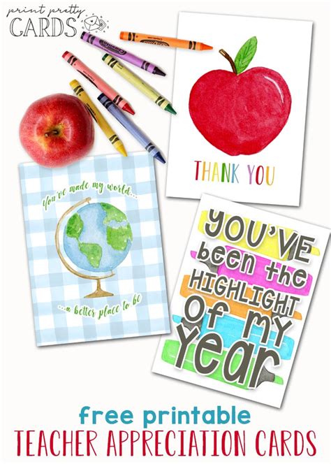 Free Printable Cards For Teacher Appreciation Week