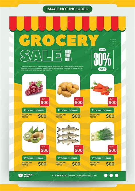 Premium Vector Grocery Sale Product Catalog Template