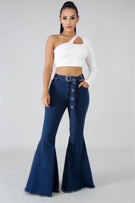 Pin By Drush Drush On A Flare Affair 99 Wide Jeans Bell Bottom Pants Bell Bottoms