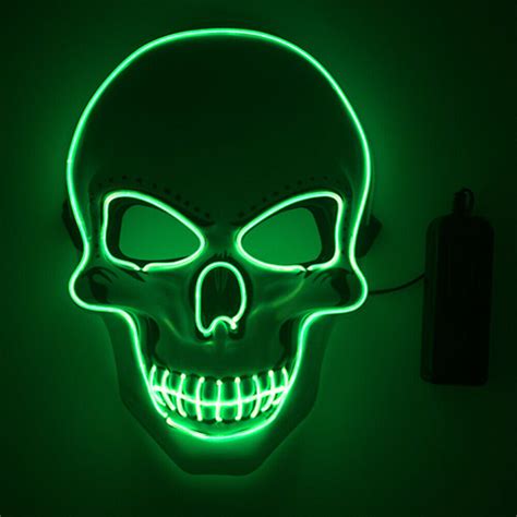 Stardget Led Scary Skull Halloween Mask Costume Cosplay El Wire Light