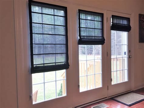 Roman Shades For Privacy On This Back Door And Window Custom Window