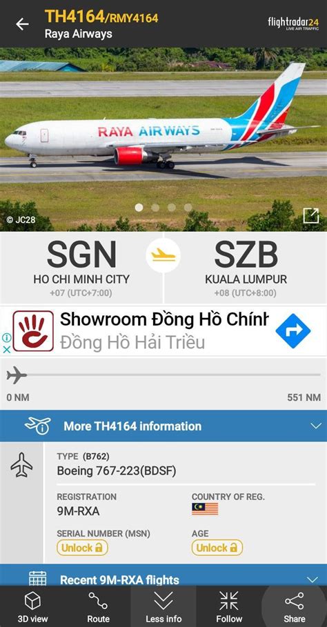 Boeing 767 Ho Chi Minh City Kuala Lumpur Traffic