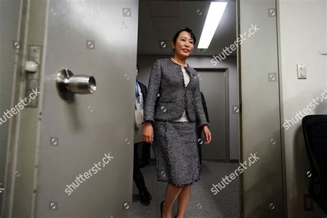 Japanese Justice Minister Masako Mori Arrives Editorial Stock Photo