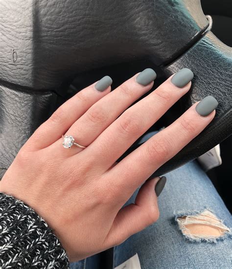 Matte Gray Nails Designs Molly Nails