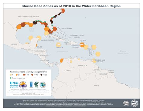 Marine Dead Zones As Of 2019 In The Wider Caribbean Region Clme Hub