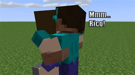 Minecraft Steve Kissing Alex