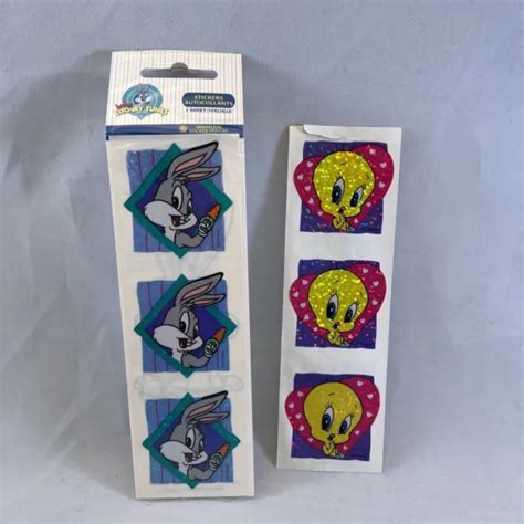 Sandylion Baby Looney Tunes Tweety Bird Bugs Bunny Stickers 2 Strips