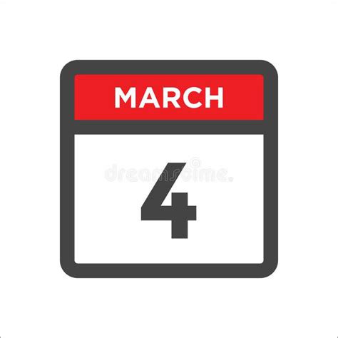 March 4 Calendar Icon Stock Illustration Illustration Of 2020