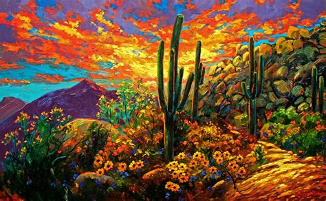 Desert Sunset Limited Edition Giclee On Canvas