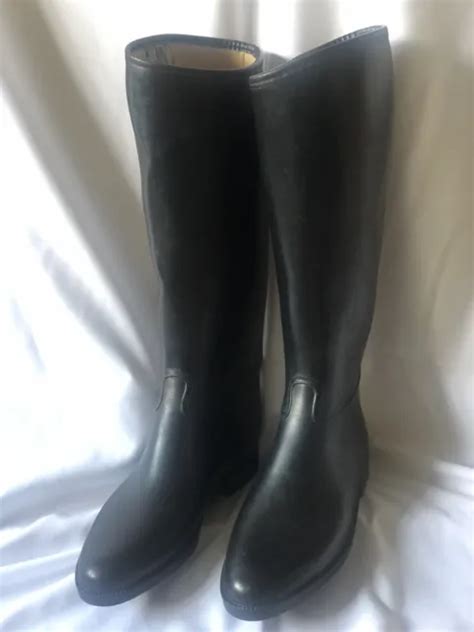 Cottage Craft Ovation Black Rubber Equestrian Long Riding Boots Size 37