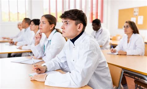 Young Student Listening To Lecture During Professional Medical Training