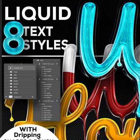 100 Best Liquid Text Effects Templates Graphic Design Resources