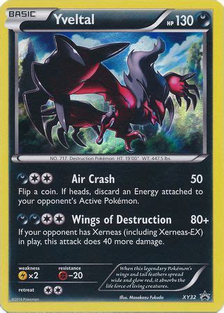 Pokemon.com administrators have been notified and will review the screen name for compliance with the terms. Yveltal - XY32 - XY Holo Promo - XY Promos - Pokemon