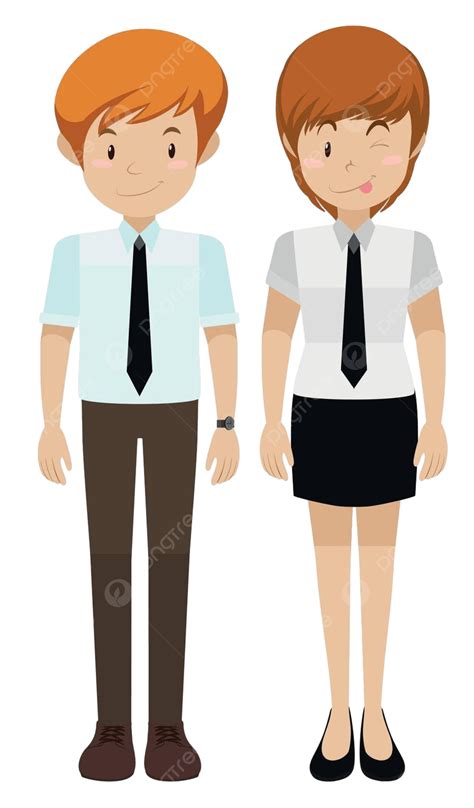 Man And Woman Standing Character Man Graphic Vector Character Man