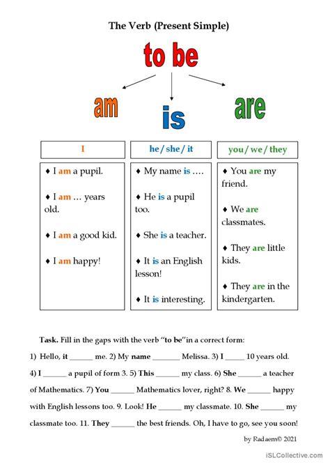 The Verb To Be In Present Simple English ESL Worksheets Pdf Doc