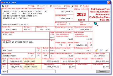 1099 R Software To Create Print And E File Irs Form 1099 R
