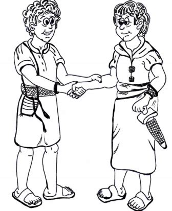 David And Jonathan Coloring Page Coloring Pages