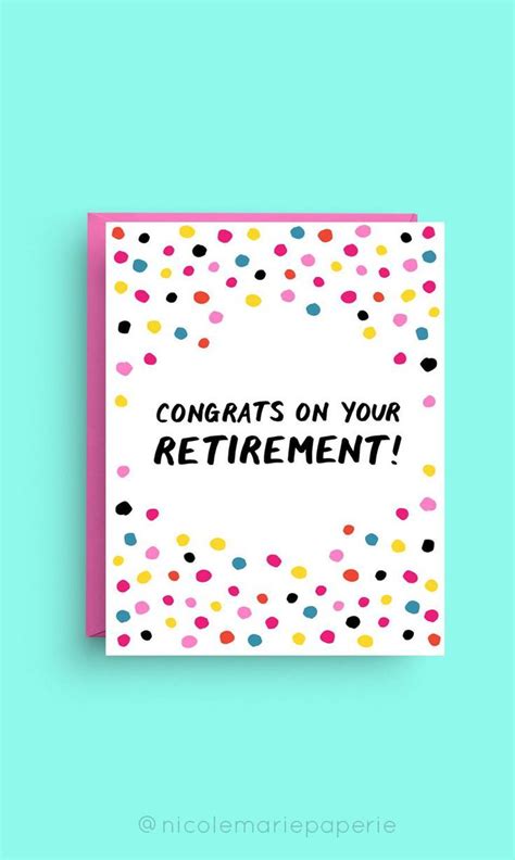 Congrats On Your Retirement Card Measures 55 X 425 Includes Size A2