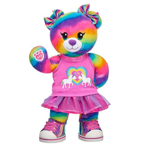 Rainbow Friends Bear Pink Outfit T Set Build A Bear Rainbow Teddy