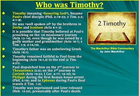 Introductory Lesson To Ii Timothy An Approved Workman