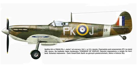 Asisbiz Spitfire Mkiia Raf 315sqn Pkj P8528 Township Of Shipley 1941 0a