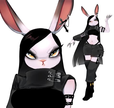 Bunny Goth Girl Art By Me Skylerpegas Rfurry