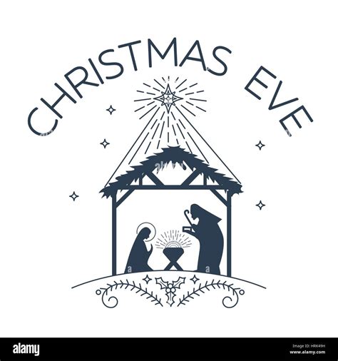 Vector Illustration Of Happy Christmas Eve On White Background Happy