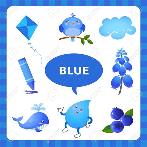 Blue Objects Are Arranged In The Shape Of A Speech Bubble With An Image