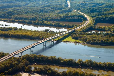 I 40 Bridge On Tennessee River Aerial Photo Ron Lowery