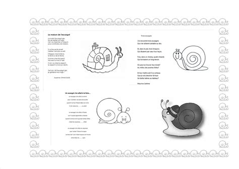Poesie 3 Escargots Maurice Careme pour Poésie Pour Dessiner Un Bonhomme