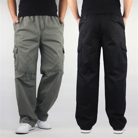 2016 Mens Plus Size L 6xl Cargo Pants Men Casual Baggy Loose Fitting