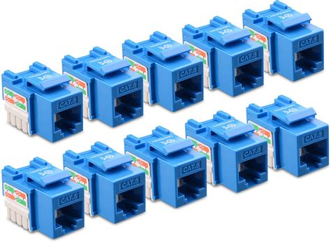 UL Listed Cable Matters 10 Pack Cat6 RJ45 Keystone Jack Cat 6 Cat6