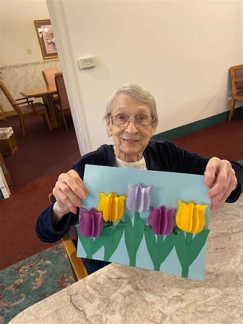 Seniors made May Flowers for Mother's Day Arts and Crafts Senior ...