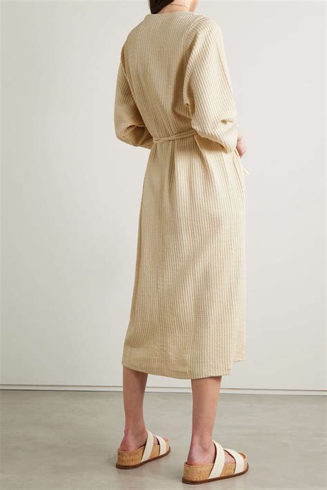 Mara Hoffman Tiffany Textured Organic Cotton Blend Wrap Dress Net A Porter