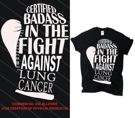 certified badass in the fight against lung cancer lung etsy