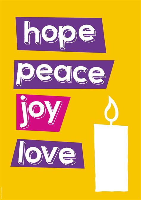 Hope Peace Joy Love Christmas Seasonal Material Christian