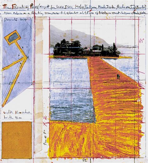 Christo And Jeanne Claude Collage 2014 The Floating Piers Project