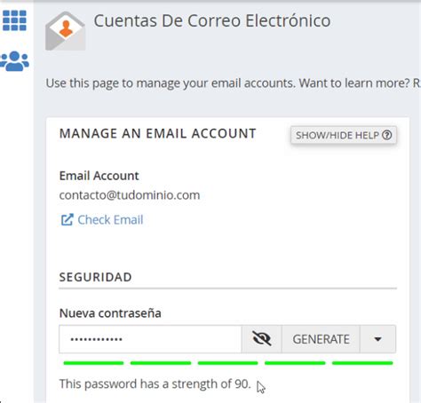 Como Cambio las Contraseñas de Mis Cuentas de Email NUTHOST Centro