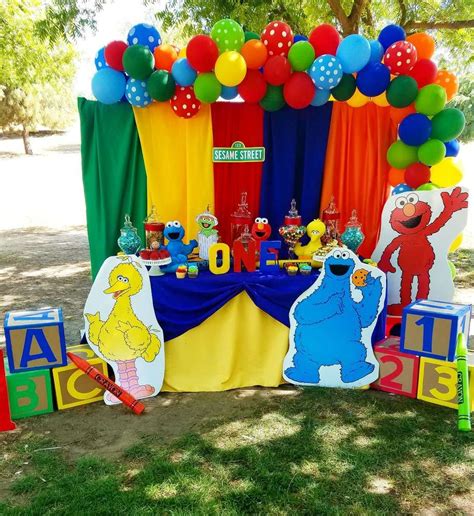 Maybe you would like to learn more about one of these? The dessert table at this Sesame Street Birthday Party is ...