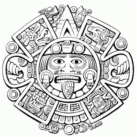 Mitología azteca Dioses y diosas Page 2 Dibujos para Colorear e