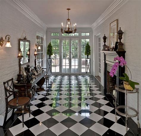 The Beauty Of Checkered Floors White Marble Floor Floor Design