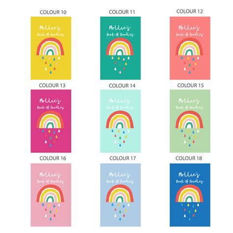 Personalised Rainbow Sketchbook Journal For Kids By Tilliemint