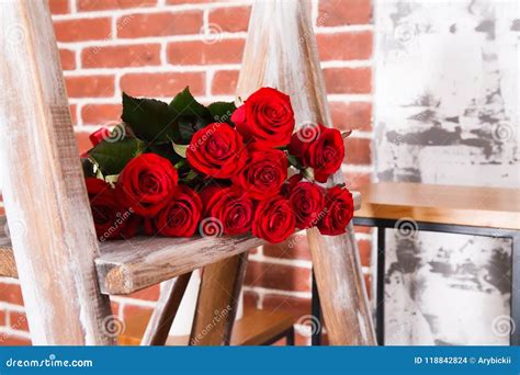 Big Bouquet Red Roses Stock Photo Image Of Bunch Roses 118842824