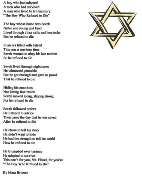 Poetry Avery Simanks Holocaust Project